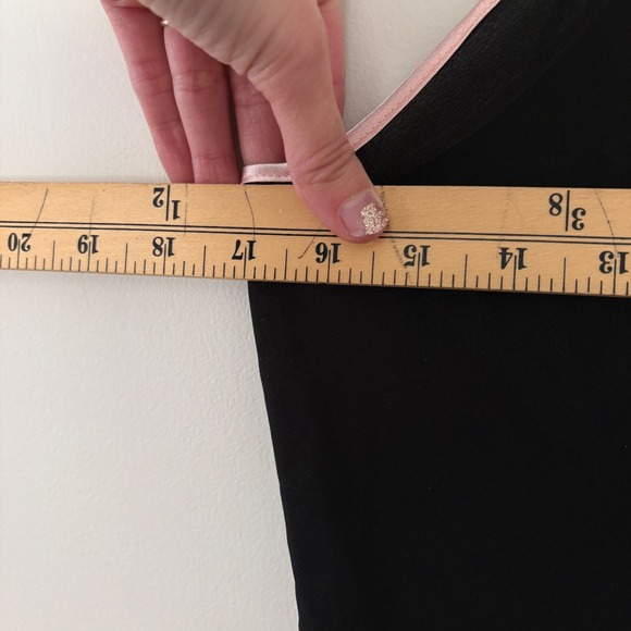 Oscar de la Renta Pink Label Black Floral Embroidered Slip‎ Dress Size M Y2K Vtg - Picture 10 of 16